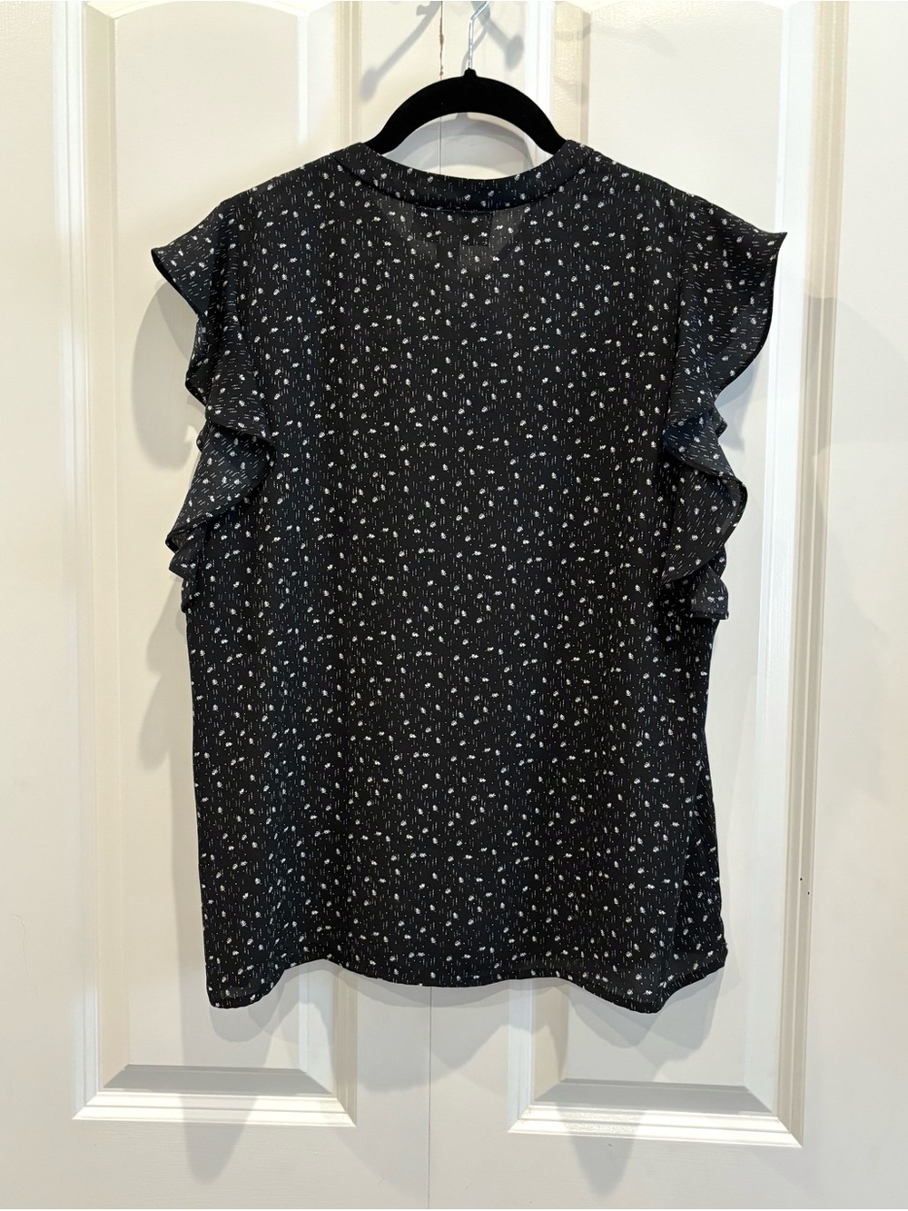 NEW Nordstrom Rack Ruffle Sleeve Tie-Neck Top - Picture 5 of 5
